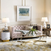 Vintage Floral Grey and Gold Soft Area Rug