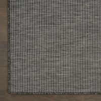 Flat-Weave Indoor/Outdoor Charcoal Soft Area Rug