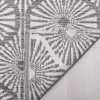 Montauk Collection MTK606H Handmade Cotton Area Rug Aqua / Ivory