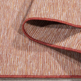 Sundance Collection Reversible Indoor & Outdoor Solid Design Runner Rug, Red/Orange