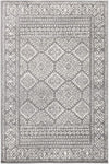 Moroccan Boho Distressed Area Rug Dark Grey / Ivory