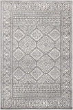 Moroccan Boho Distressed Area Rug Dark Grey / Ivory
