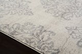 Damask Ivory Gray Area Rugs