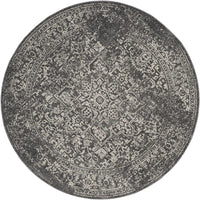Vintage Oriental Grey and Ivory Area Rug