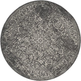 Vintage Oriental Grey and Ivory Area Rug