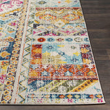 Modern Soft Area Rug Ivory Multi