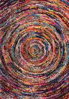 Ardelle Swirl Shag Rug,  Multi