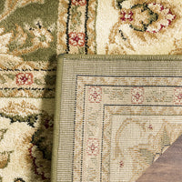 Lyndhurst Collection Traditional Oriental Non-Shedding Stain Resistant Living Room Bedroom Soft  Area Rug Sage / Ivory