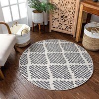 Arbor Moroccan Trellis Blush Kilim-Style Rug