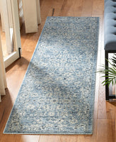 Oriental Area Rug Navy / Light Grey