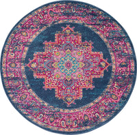 Blue Rose Contemporary Medallion Soft Area Rug