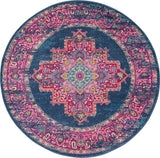 Blue Rose Contemporary Medallion Soft Area Rug