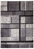 Geometric Pattern Gray Cozy Shag Area Rugs