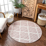 Arbor Moroccan Trellis Blush Kilim-Style Rug