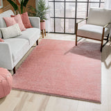 Ciel Blush Pink Ultra-Soft Multi-Textured Shimmer Pile Area Rug