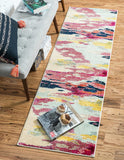 Estrella Collection Modern Abstract Pink Area Rug