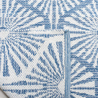 Montauk Collection MTK606H Handmade Cotton Area Rug Aqua / Ivory