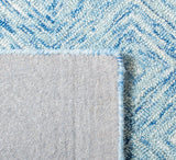 Ikat Collection  Handmade Premium Wool Soft Area Rug Blue