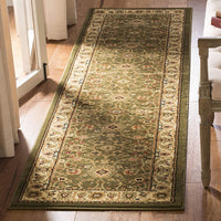 Lyndhurst Collection Traditional Oriental Non-Shedding Stain Resistant Living Room Bedroom Soft  Area Rug Sage / Ivory