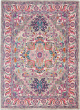 Passion Persian Colorful Light Grey/Pink Soft Area Rug