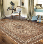 Traditional Brown Medallion Area Rug