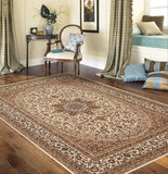 Traditional Brown Medallion Area Rug