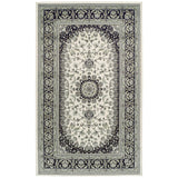 Traditional Design Ivory/Green Area Rug