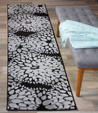 Floral Grey Black Area Rugs