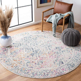 Moroccan Boho Distressed  Ivory / Dark Blue