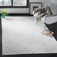 Montauk Collection MTK606H Handmade Cotton Area Rug Aqua / Ivory