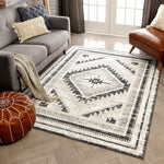 Pisa Grey Tribal Medallion Area Rug