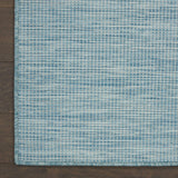 Flat-Weave Indoor/Outdoor Aqua 8' Runner Soft Area Rug