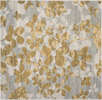 Vintage Floral Grey and Gold Soft Area Rug