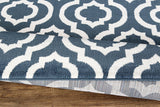 Trellis Design Teal/Ivory Area Rugs