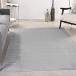 Essentials Solid Contemporary Silver Grey Area Rug