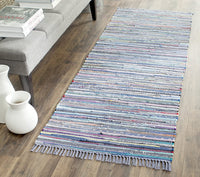 Hand Woven Purple and Multi Cotton Area Rug