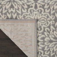 Transitional Floral Ivory/Grey Area Rug