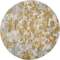 Vintage Floral Grey and Gold Soft Area Rug