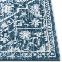 Dazzle DISA Vintage Medallion Light Blue Soft Area Rug