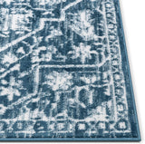 Dazzle DISA Vintage Medallion Light Blue Soft Area Rug