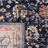 Oriental Area Rug Navy / Light Grey