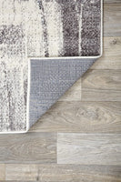 Abstract Gold Gray Ivory Area Rug