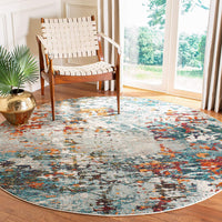 Modern Abstract Soft Area Rug, Grey / Blue