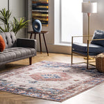 Eliza Machine Washable Multi Traditional Medallion Rug