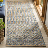Cape Cod Collection Handmade Coastal Braided Jute Soft Area Rug Blue / Natural