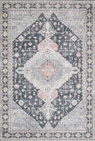 Loloi II Skye Collection SKY-01 Blush / Grey, Traditional 7'-6" x 9'-6" Area Rug