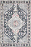 Loloi II Skye Collection SKY-01 Blush / Grey, Traditional 7'-6" x 9'-6" Area Rug