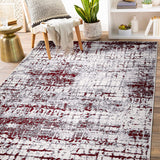 Rugshop Distressed Abstract Modern Area Rug