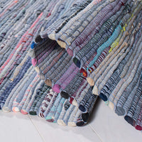 Hand Woven Purple and Multi Cotton Area Rug