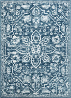 Dazzle DISA Vintage Medallion Light Blue Soft Area Rug